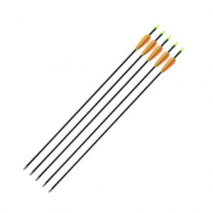 Enfiled Sports Limited - 30" Fibreglass Arrows - Black with Lime Knocks - Pack of 5