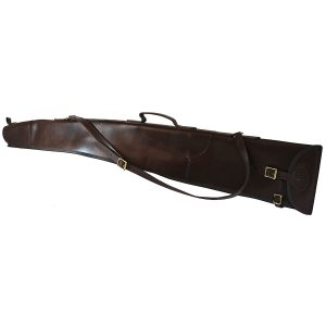 Buckingham Collection 51" Leather Gun Slip - Brown