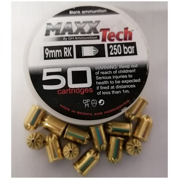 MAXX Tech 9mm RK .380 - Tub of 50 Blanks