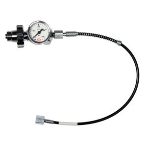 Airgun DIN Charging Hose Lead with Gauge