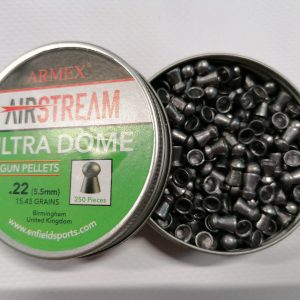 Armex Ultra Dome 5.5mm .22 Lead Pellets 15.43 grains Qty 250 Green Tin