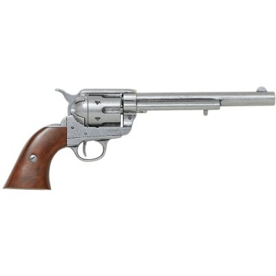 Colt Peacemaker Wood Grips Gun Metal 1869 Long Barrel Replica Revolver G1107G