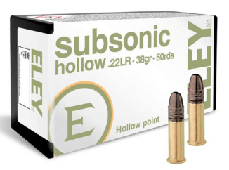 Eley Subsonic Hollowpoint 22LR Ammunition